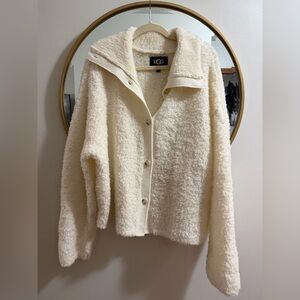 UGG Ivory Teddy Sherpa Button-Up Jacket